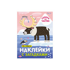 Книга с наклейками Наклейки с загадками. Собери по частям На севере Мозаика Синтез