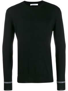 Givenchy свитер с логотипом на манжетах