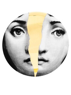 Fornasetti пепельница с золотистой отделкой