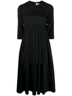 Comme Des Garçons Noir Kei Ninomiya платье миди с плиссированной вставкой