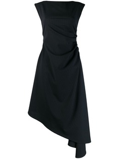 Mm6 Maison Margiela платье асимметричного кроя в тонкую полоску