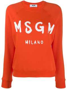 MSGM свитер с круглым вырезом и логотипом