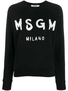 MSGM свитер с круглым вырезом и логотипом
