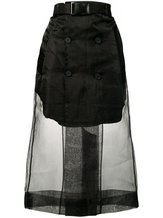 Maison Margiela юбка с сетчатой отделкой
