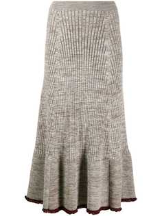 Jil Sander юбка миди в рубчик