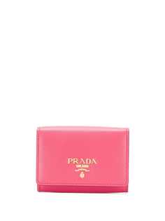 Prada кошелек с аппликацией логотипа