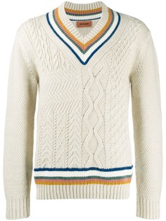 Missoni свитер фактурной вязки с V-образным вырезом