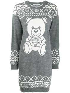 Moschino трикотажное платье Teddy Bear