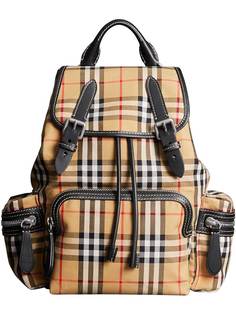 Burberry The Medium Rucksack in Vintage Check Cotton Canvas