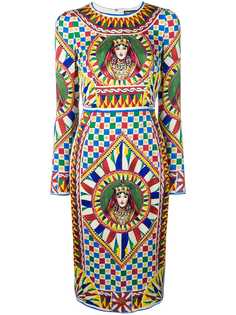 Dolce & Gabbana приталенное платье миди