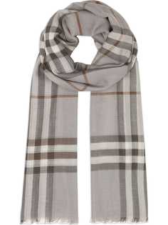 Burberry легкий шарф в клетку