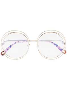 Chloé Eyewear очки в круглой металлической оправе
