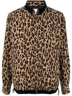 Sacai рубашка с леопардовым принтом