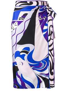 Emilio Pucci юбка Hanami с запахом и принтом