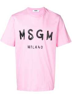 MSGM футболка с принтом логотипа