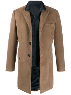 Fay layered gilet coat