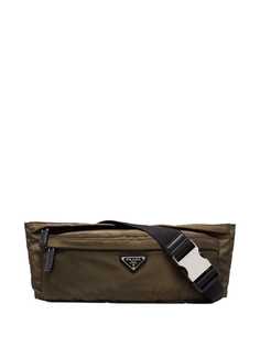 Prada logo plaque oversized belt bag
