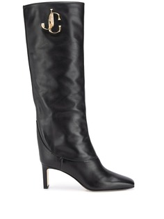 Jimmy Choo Mahesa 65 logo plaque boots