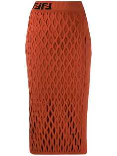 Fendi yarn mesh effect pencil skirt