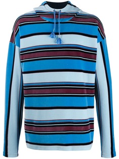 Marni striped velour hoodie