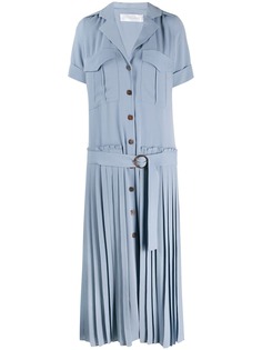 Victoria Beckham pleated long shirt dress