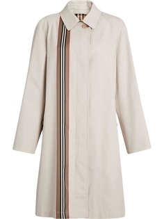Burberry пальто с отделкой лентой Heritage