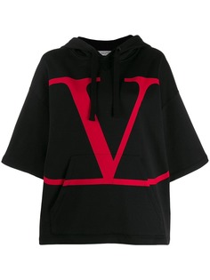 Valentino худи свободного кроя с логотипом VLogo