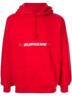 Supreme худи с карманом на молнии
