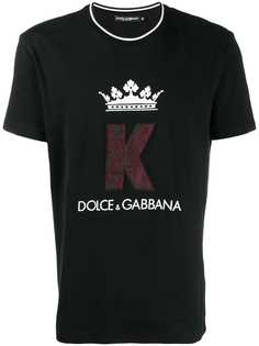 Dolce & Gabbana футболка King с нашивкой