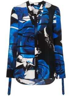 Alexander McQueen abstract rose print blouse
