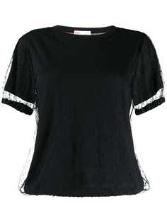 Red Valentino футболка с верхним слоем из тюля