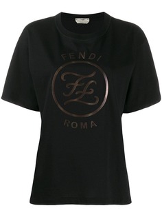 Fendi футболка с логотипом FF Kaligraphy