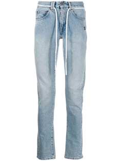 Off-White джинсы кроя слим с полосками