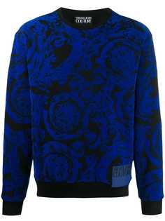 Versace Jeans baroque embroidered sweater