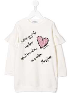 Monnalisa embellished heart dress