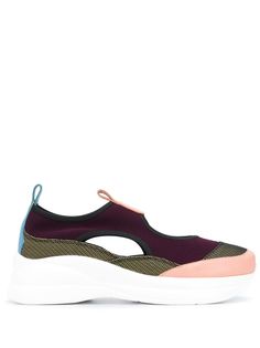 Nicole Saldaña cutout slip-on trainers
