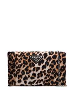 Prada leopard print clutch