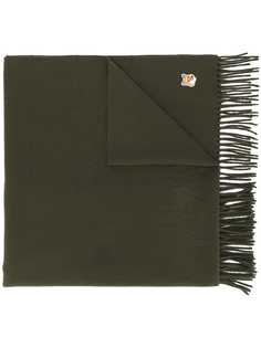 Maison Kitsuné Tricolour Fox wool scarf