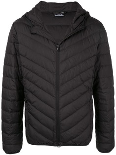 Ea7 Emporio Armani quilted hooded jacket