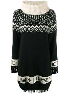 Twin-Set embellished jumper dress