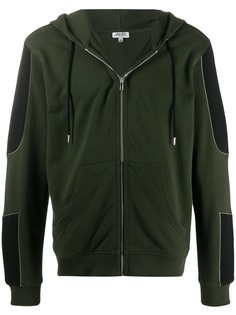 Kenzo dual-fabric zipped hoodie