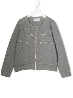 Simonetta sequin zipped cardigan