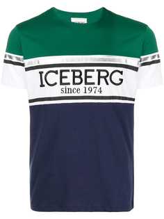 Iceberg футболка колор-блок с логотипом