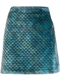 Ultràchic textured scale print skirt