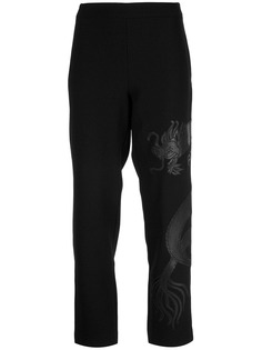Natori embroidered cropped trousers