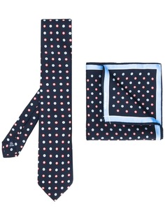 Fefè Button print tie and handkerchief set