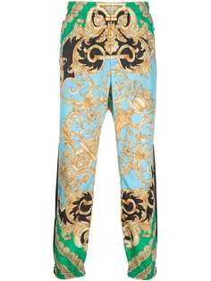 Versace брюки с принтом Barocco