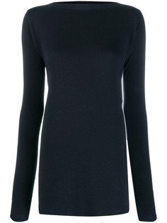 Jil Sander топ с длинными рукавами и вырезом-лодочкой