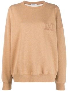 Max Mara трикотажный свитер с вышивкой