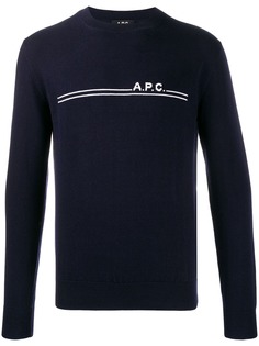 A.P.C. пуловер кроя слим с логотипом